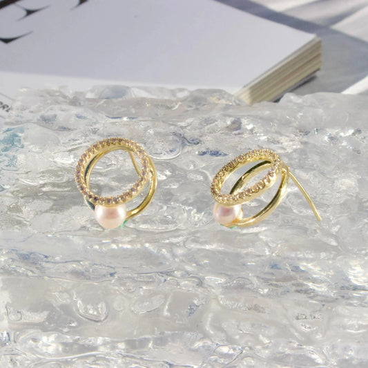 Josephine|Zirkonia goldener Ring mit Perlen - JK Jewelry & Accessories