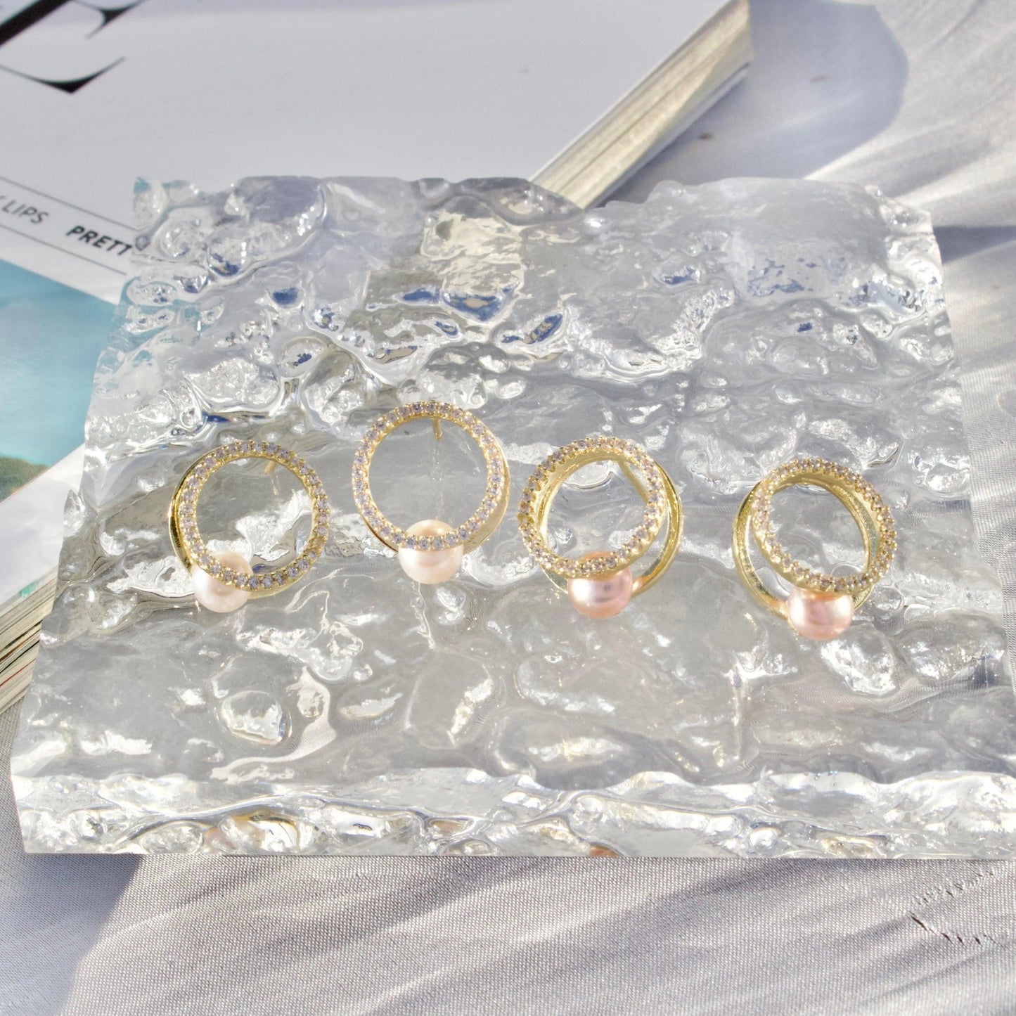 Josephine|Zirkonia goldener Ring mit Perlen - JK Jewelry & Accessories