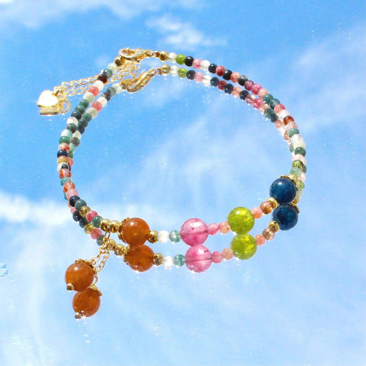 sold Regenbogen Turmalin Fusskette - JK Jewelry & Accessories