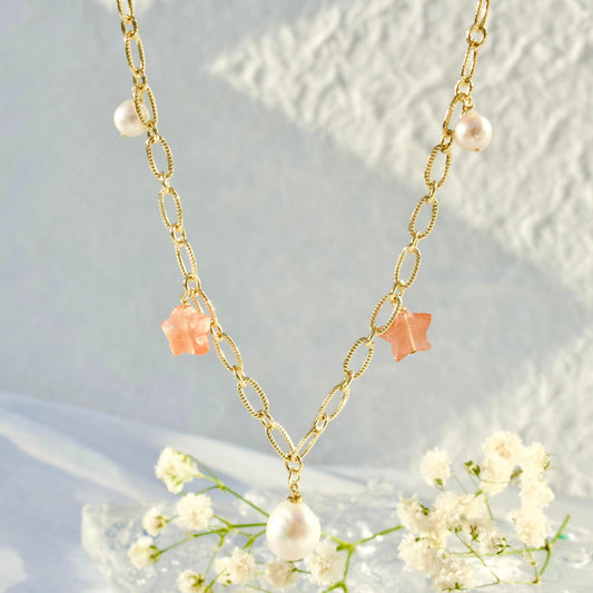 Stern Achat & Perle Set - JK Jewelry & Accessories