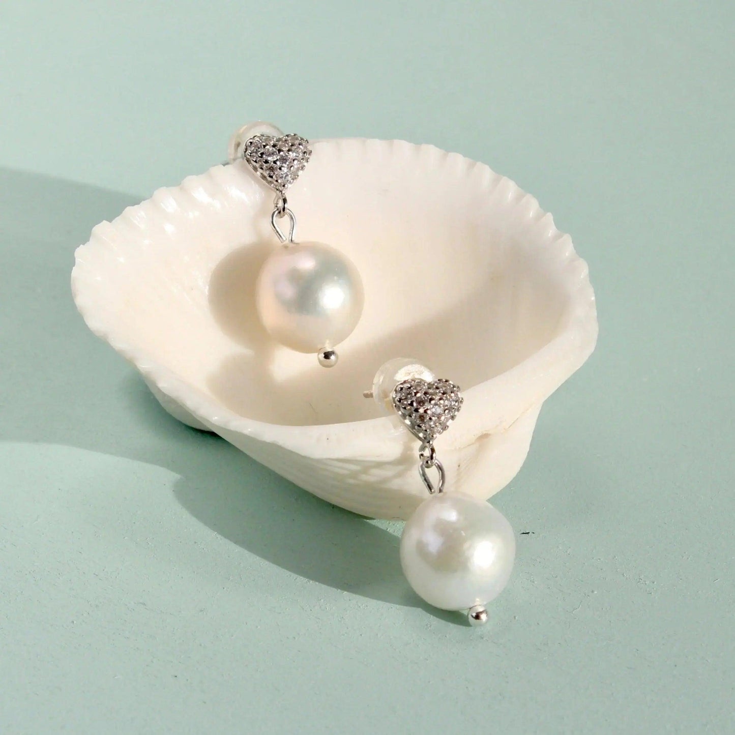 Zirkonia Herz mit Perle - JK Jewelry & Accessories