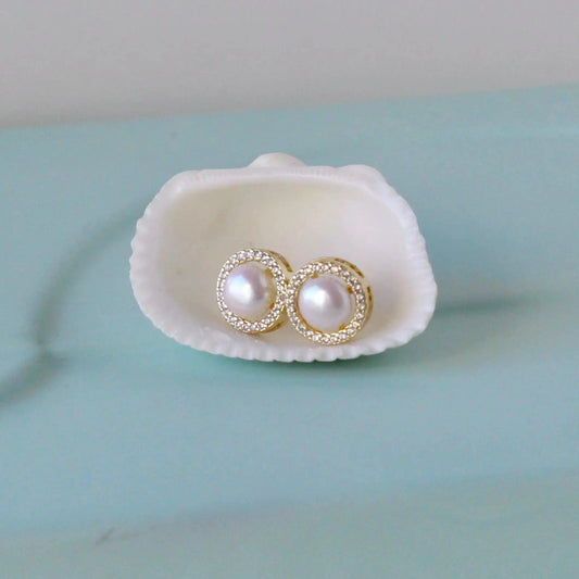 Melanie | Zirkonia Ring mit Perlen - JK Jewelry & Accessories