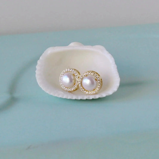 Melanie | Zirkonia Ring mit Perlen - JK Jewelry & Accessories