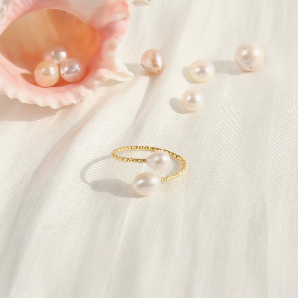 Ailany | Unikater Doppel-Perlenring