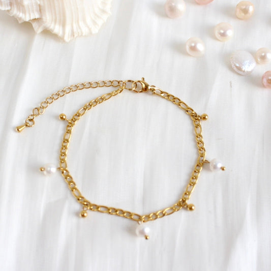 Sasha｜Goldkugeln & Perlen Armkette