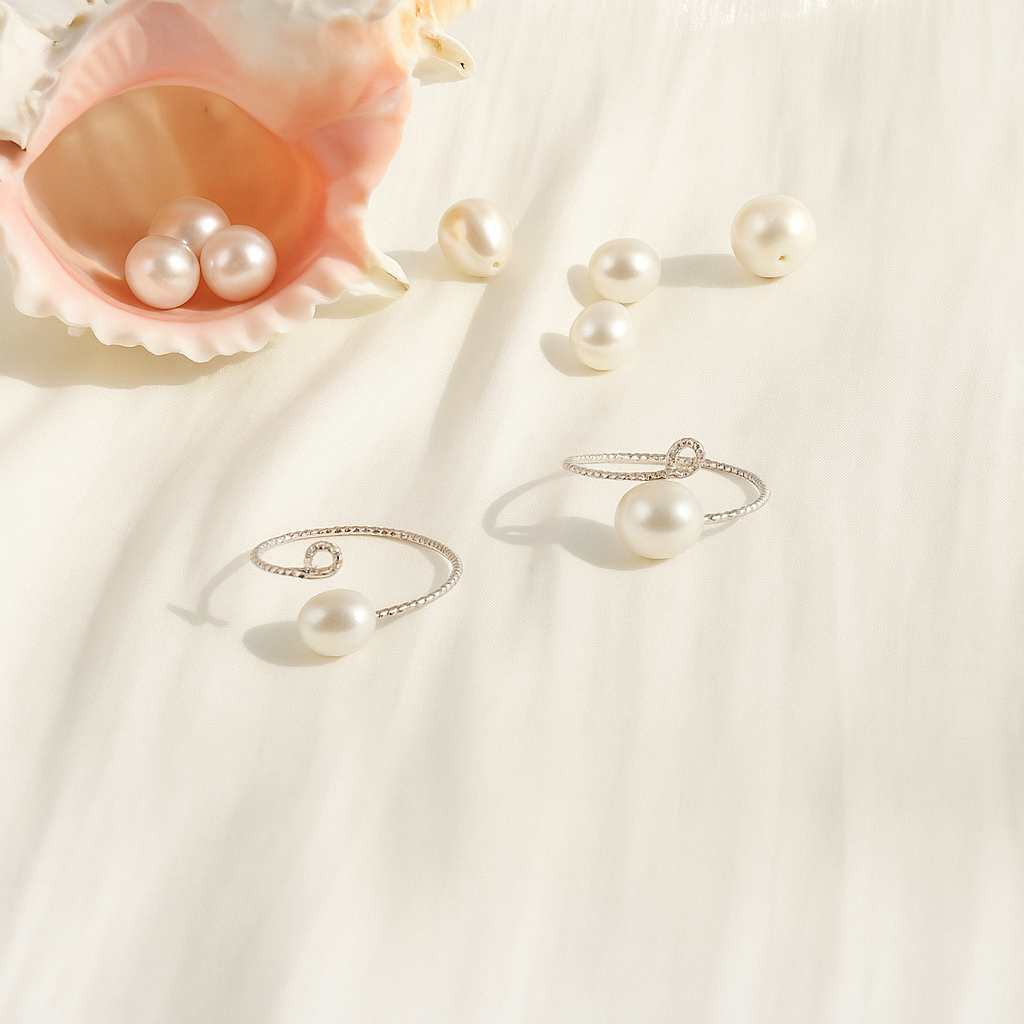 Ailany | Weisser Einzelperle-Ring