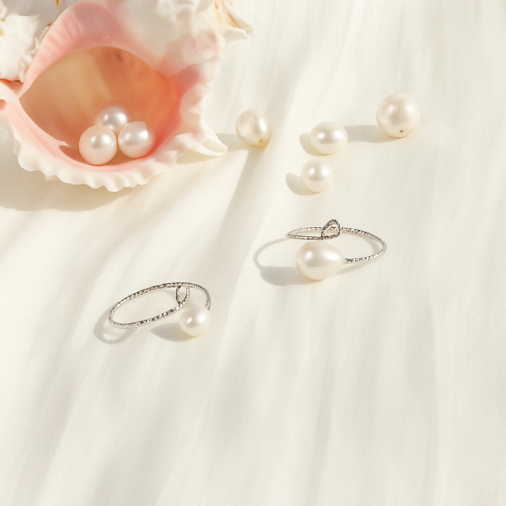 Ailany | Weisser Einzelperle-Ring