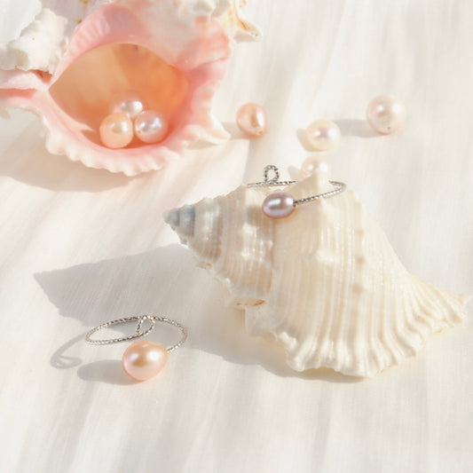 Ailany | Lila/Orange Einzelperle-Ring