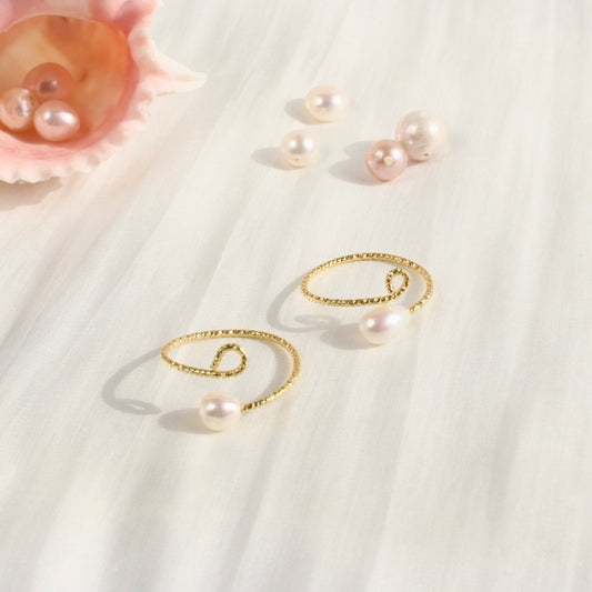 Ailany | Weisser Einzelperle-Ring