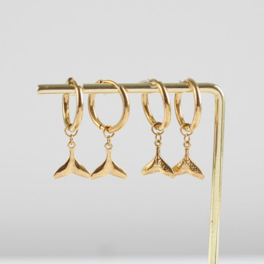 Olivia｜Klassische Creolen mit Fischflosse