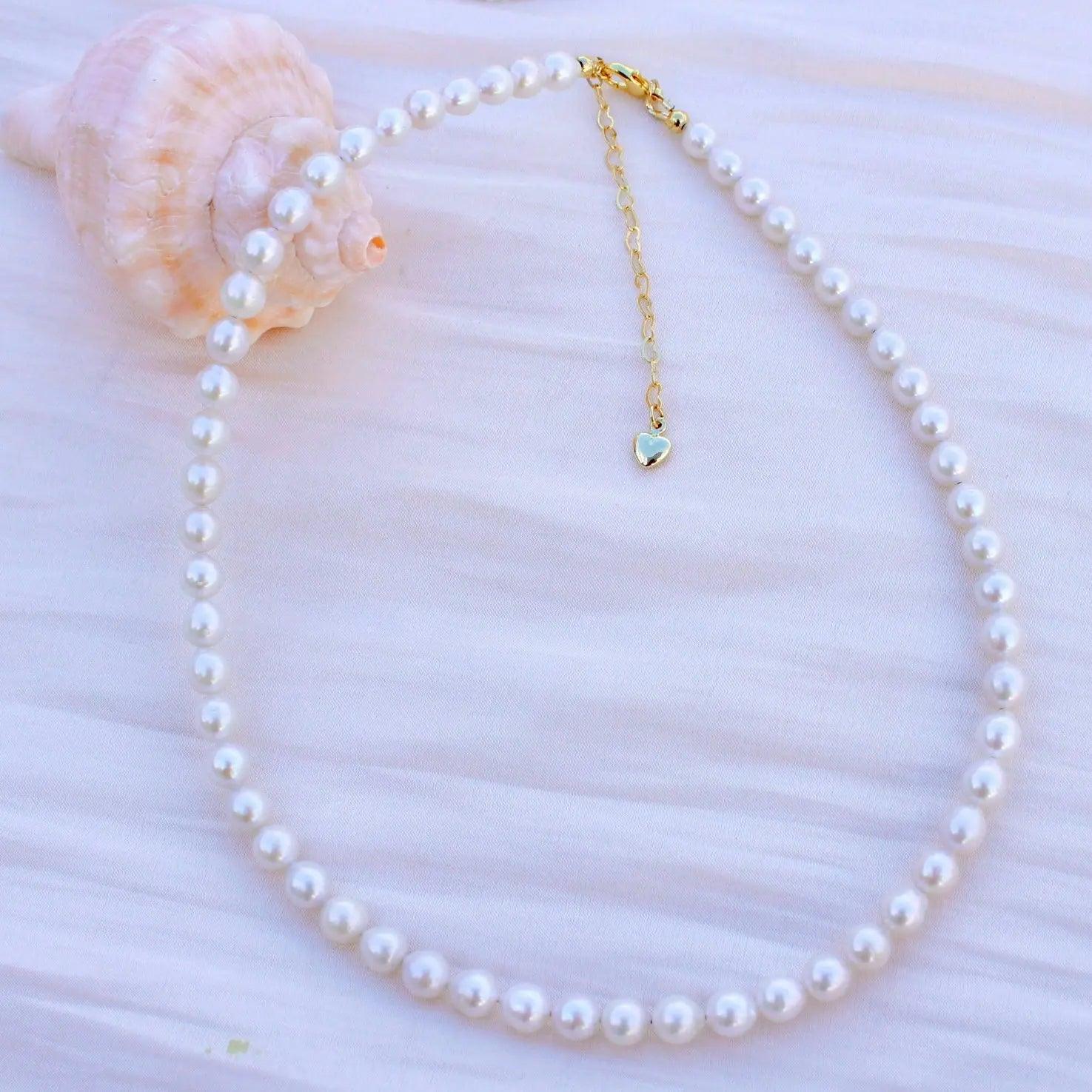 6mm klassische Perlenkette - JK Jewelry & Accessories