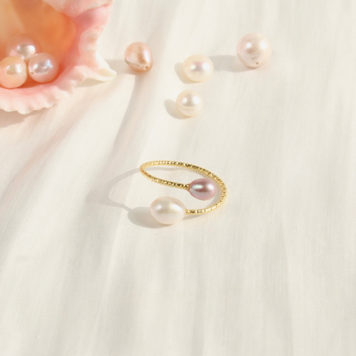 Ailany | Unikater Doppel-Perlenring