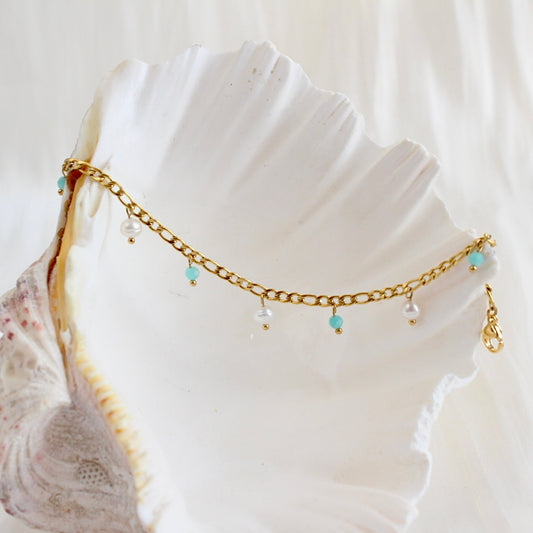 Sasha｜Amazonit & Perlen Armkette