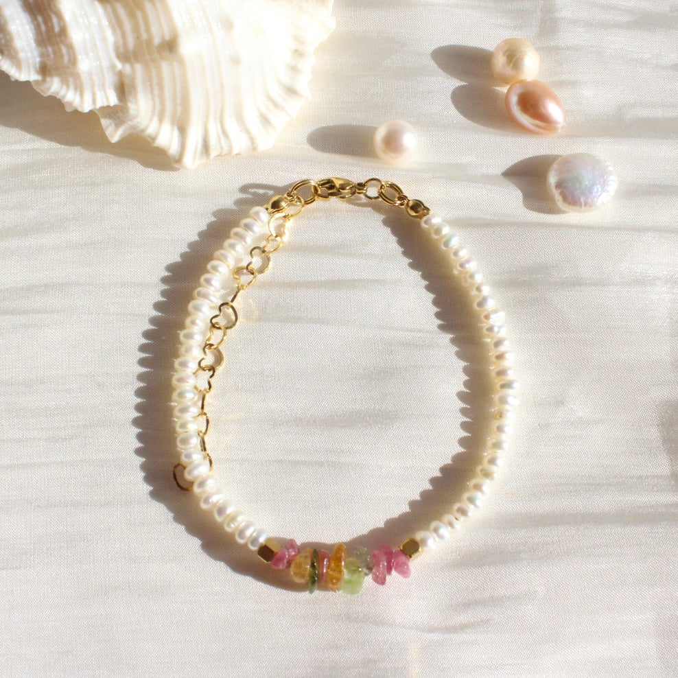 Bianca | Turmalin mit zarter Perle