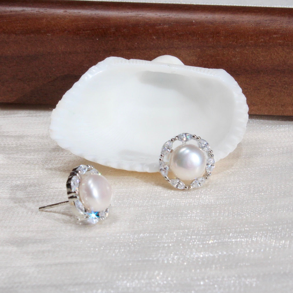 Esther｜Zirkoniakranz mit Perlen - JK Jewelry & Accessories