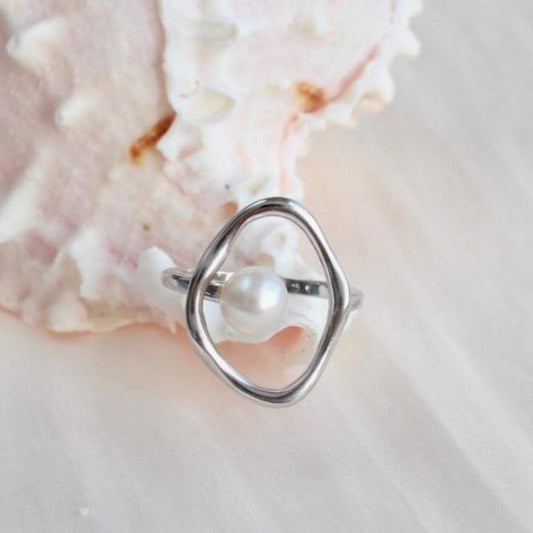 Juniper｜Eleganter Ring mit Perle - JK Jewelry & Accessories