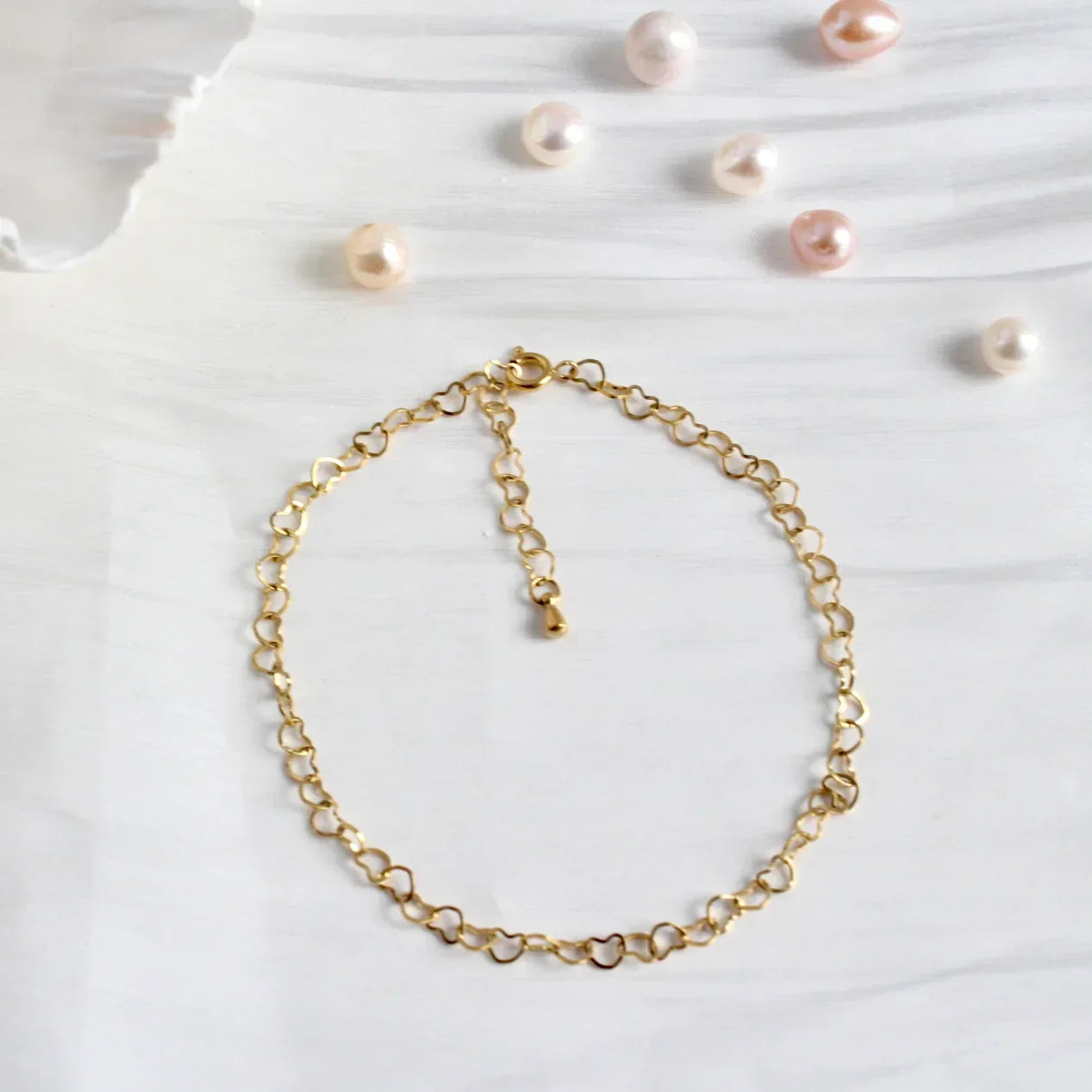 Verbundene Herzen Arm- /Fusskette - JK Jewelry & Accessories