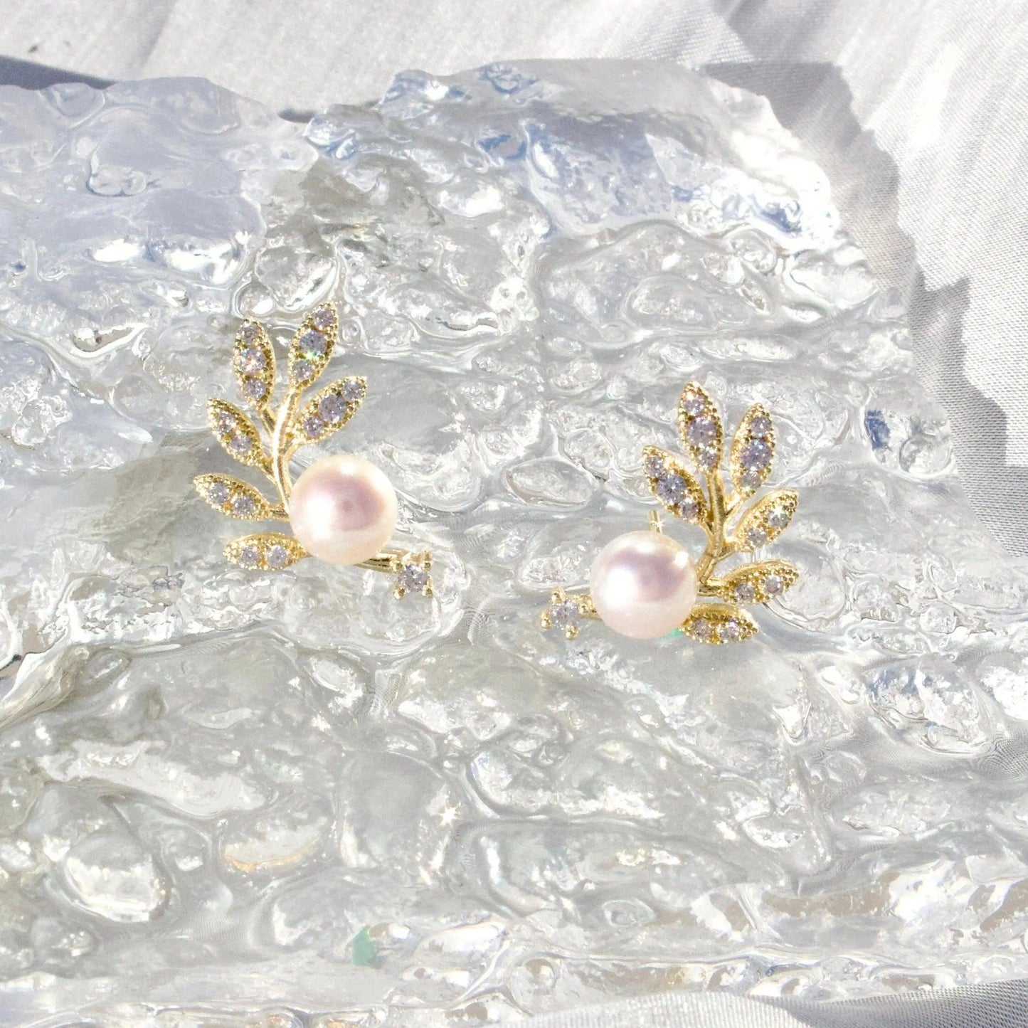 Blätter mit Perle Set JK Jewelry & Accessories