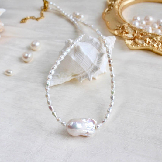 Clara | Barockperle & Klassische 3mm Perlenkette - JK Jewelry & Accessories