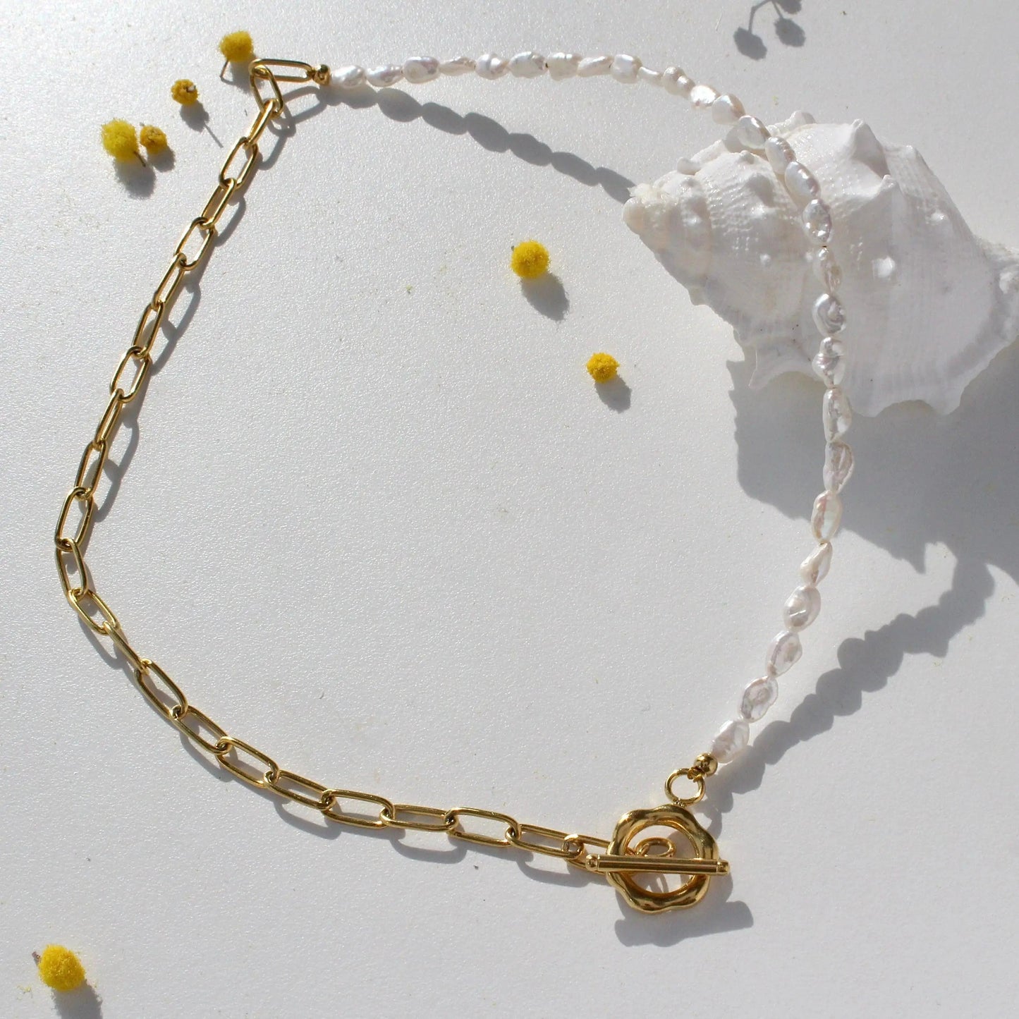 Doppelkette Blume & Barockperlen Set Schmuck Online ¦ JK Jewelry & Accessories