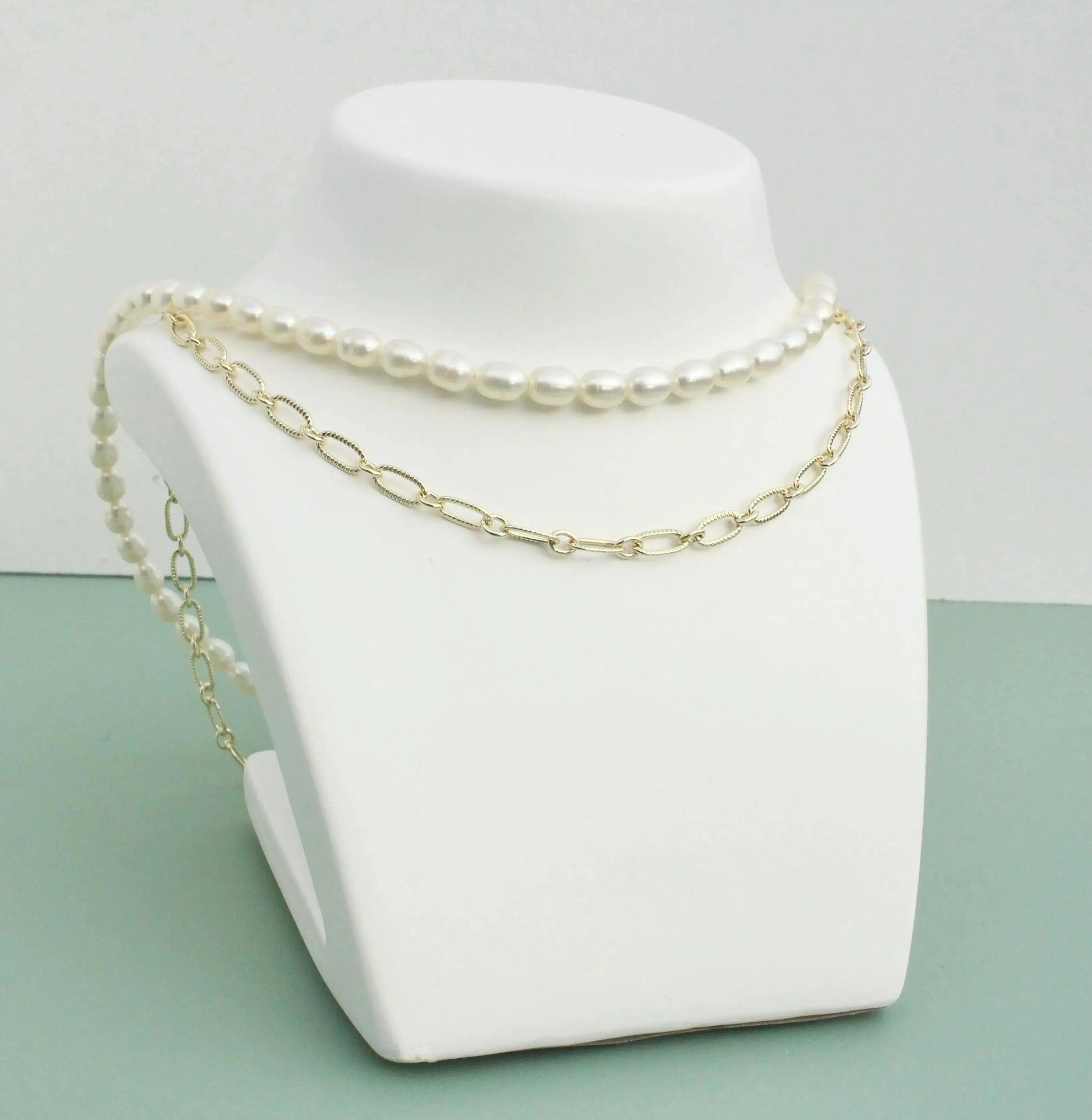 Doppelkette Perle-/Ankerkette Schmuck Online ¦ JK Jewelry & Accessories