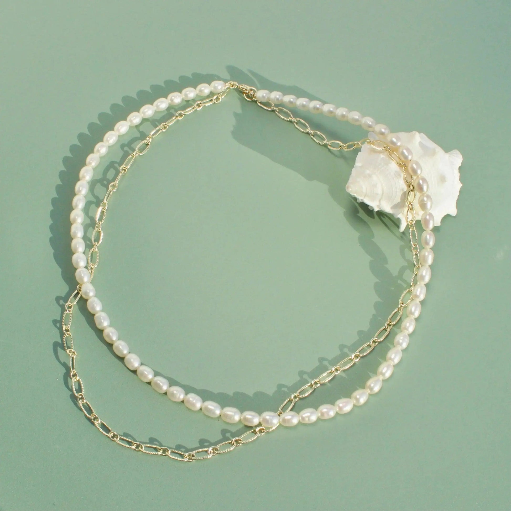 Doppelkette Perle-/Ankerkette Schmuck Online ¦ JK Jewelry & Accessories