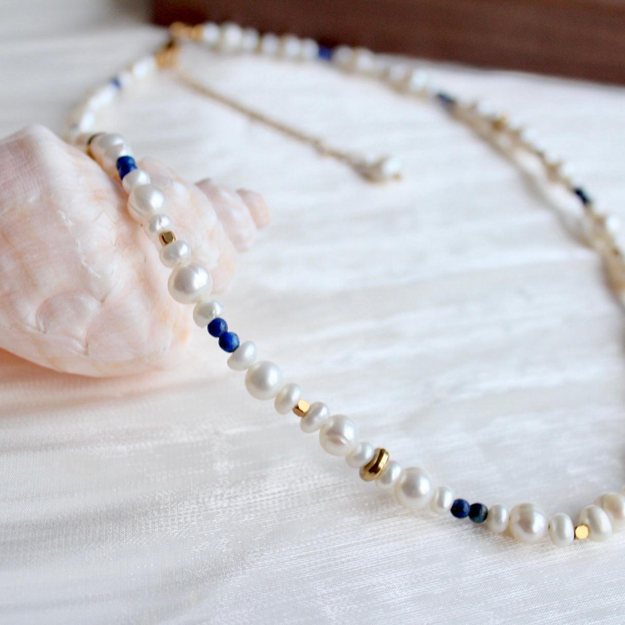Gia｜Lapis Lazuli & Perlen - JK Jewelry & Accessories