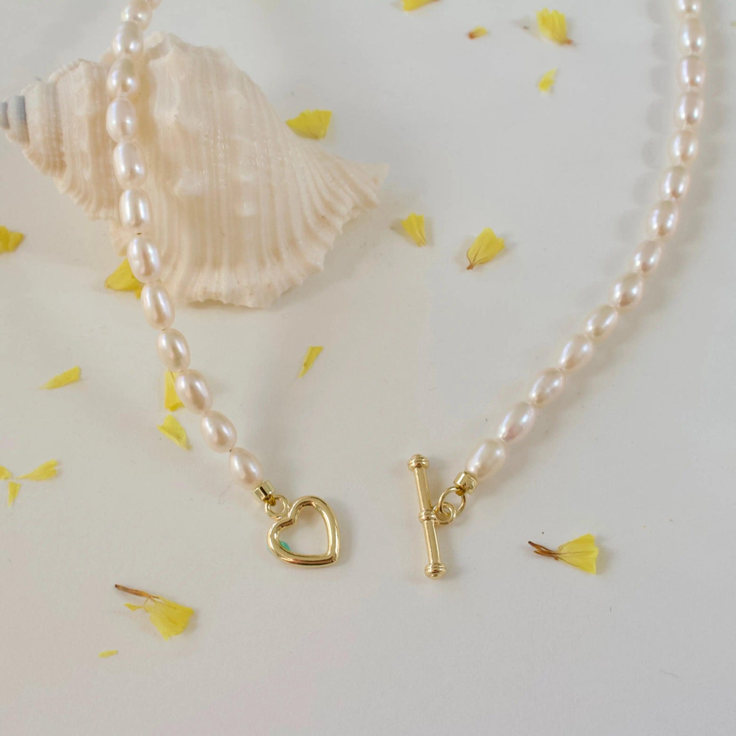 (f) Louisa | Perlenkette mit Herz Schmuck Online ¦ JK Jewelry & Accessories