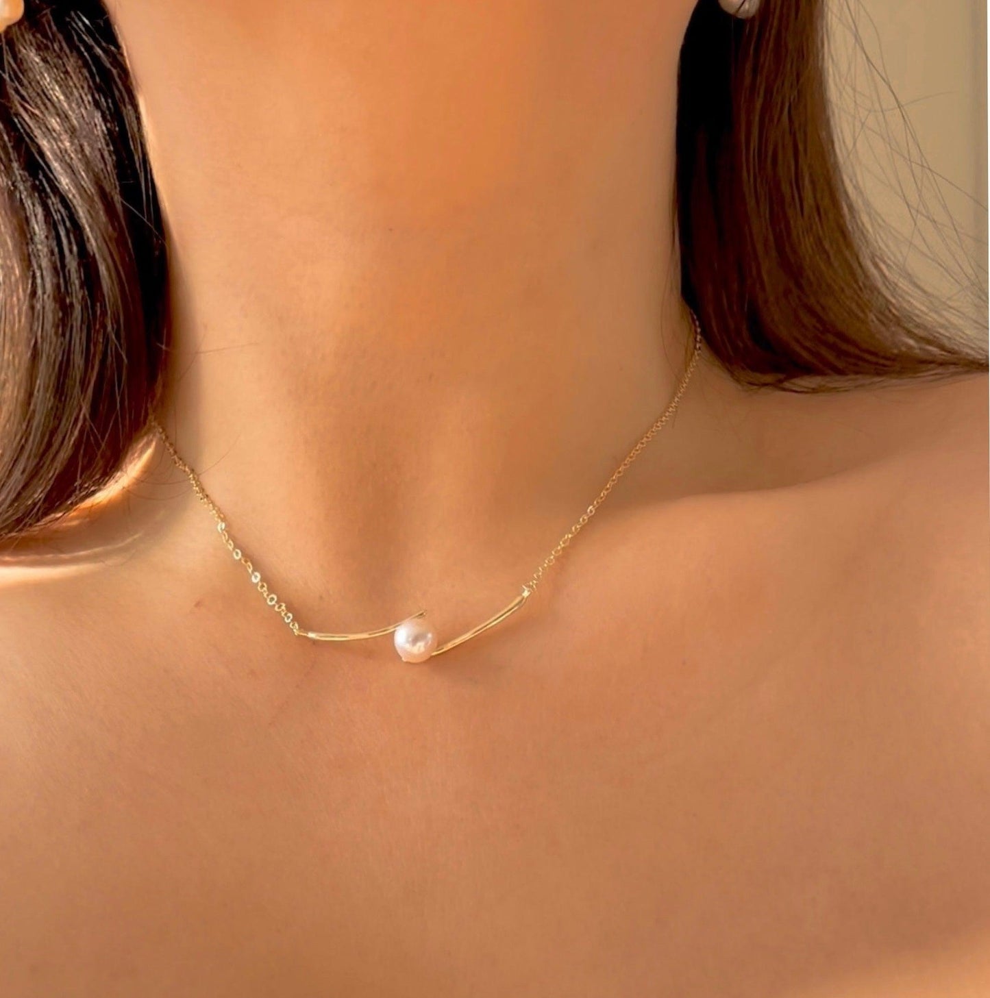 Mira | Balken mit Perle - JK Jewelry & Accessories