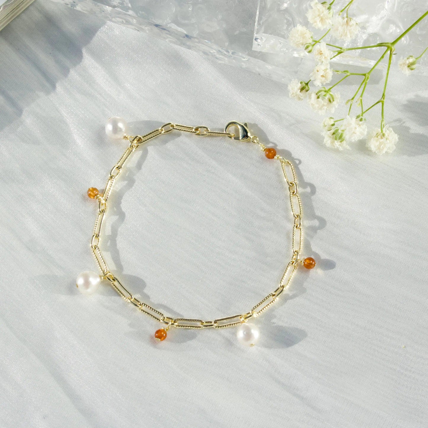 Oranger Granat & Perle Schmuck Online ¦ JK Jewelry & Accessories