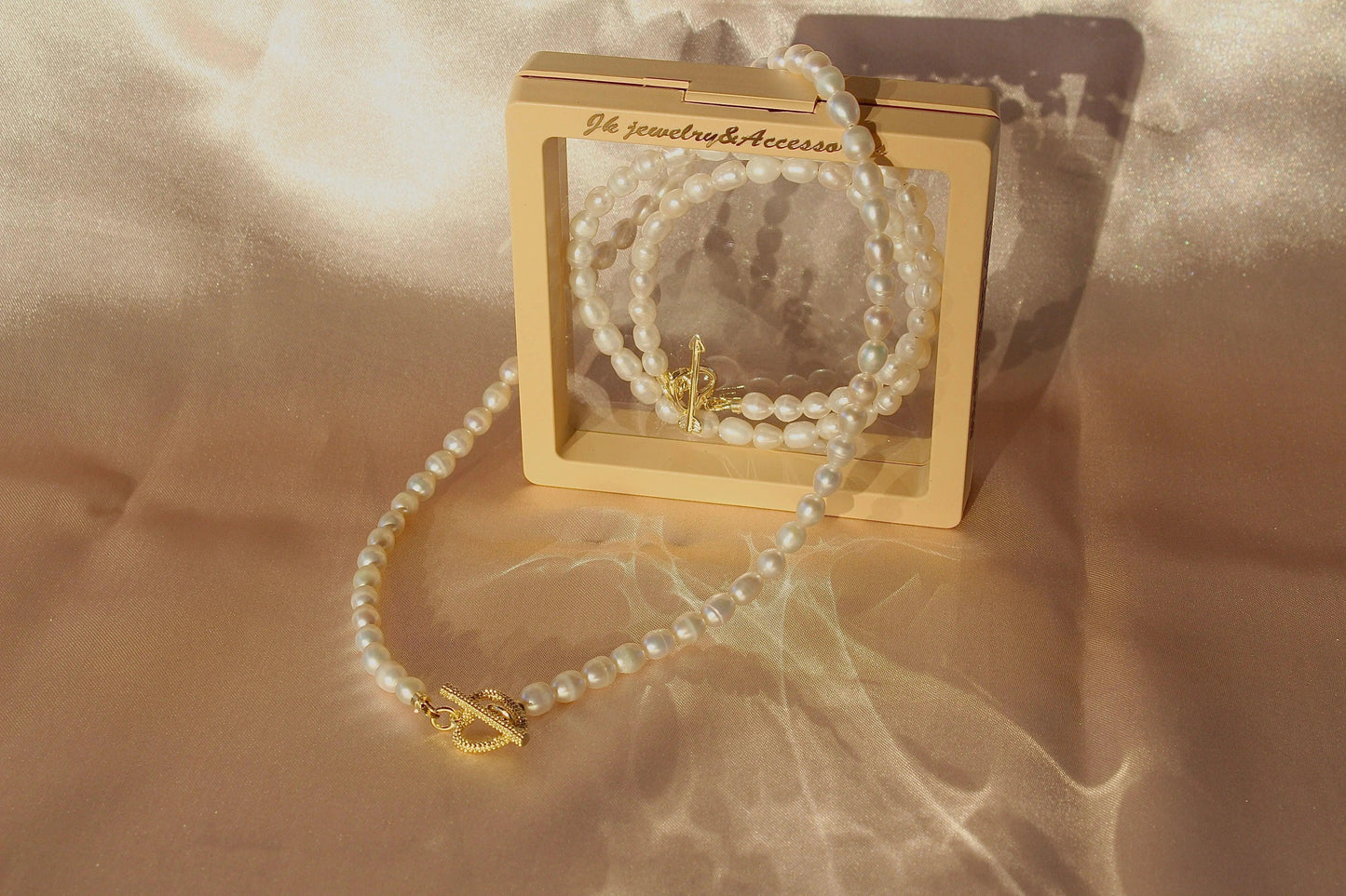 Perlenkette mit Herz Schmuck Online ¦ JK Jewelry & Accessories