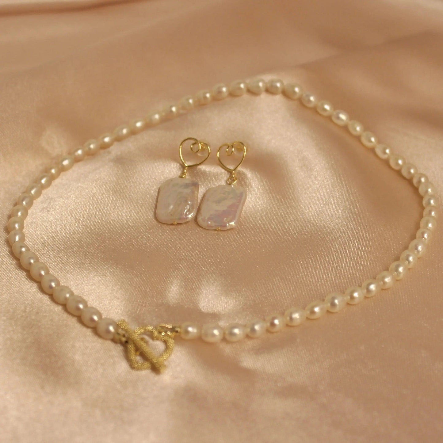 Perlenkette mit Herz Set Schmuck Online ¦ JK Jewelry & Accessories