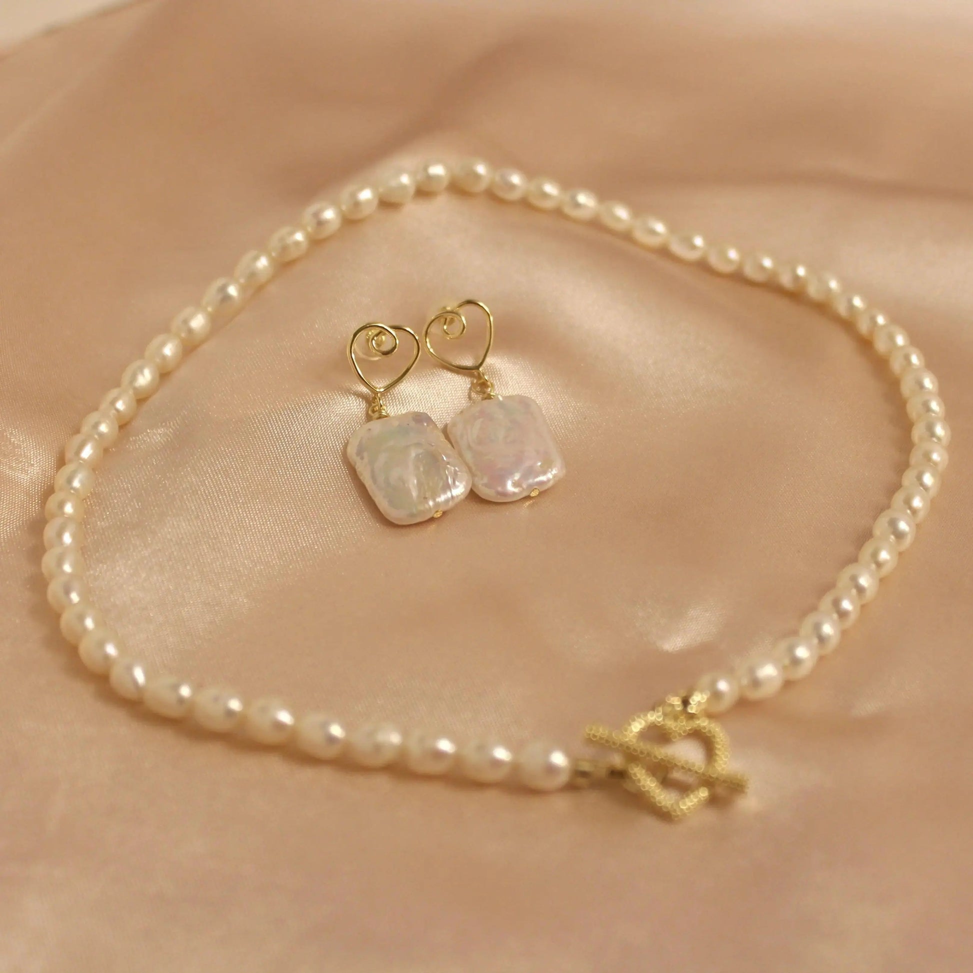 Perlenkette mit Herz Set Schmuck Online ¦ JK Jewelry & Accessories