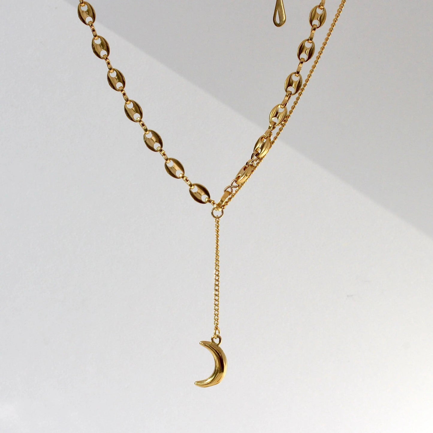 Y-Halskette mit hängendem Mond Schmuck Online ¦ JK Jewelry & Accessories