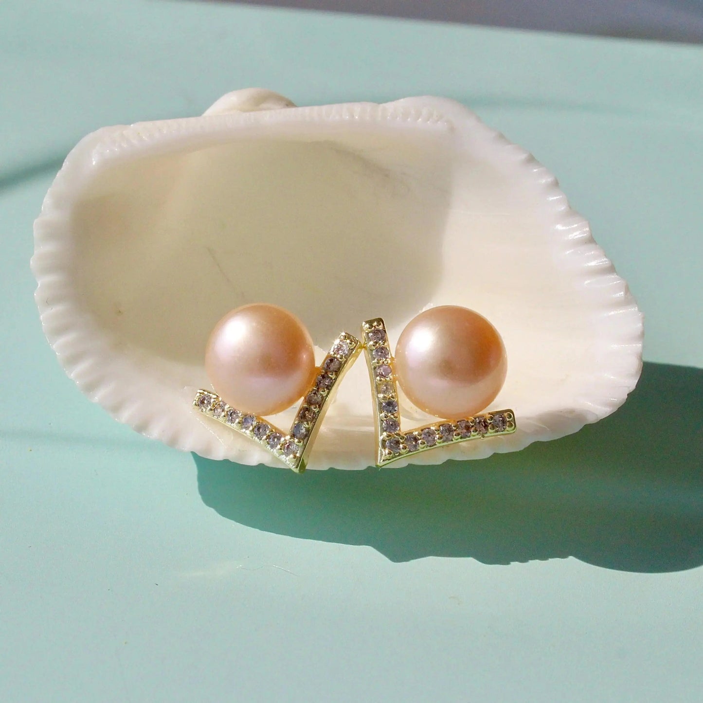 Zirkonia V mit Perle JK Jewelry & Accessories