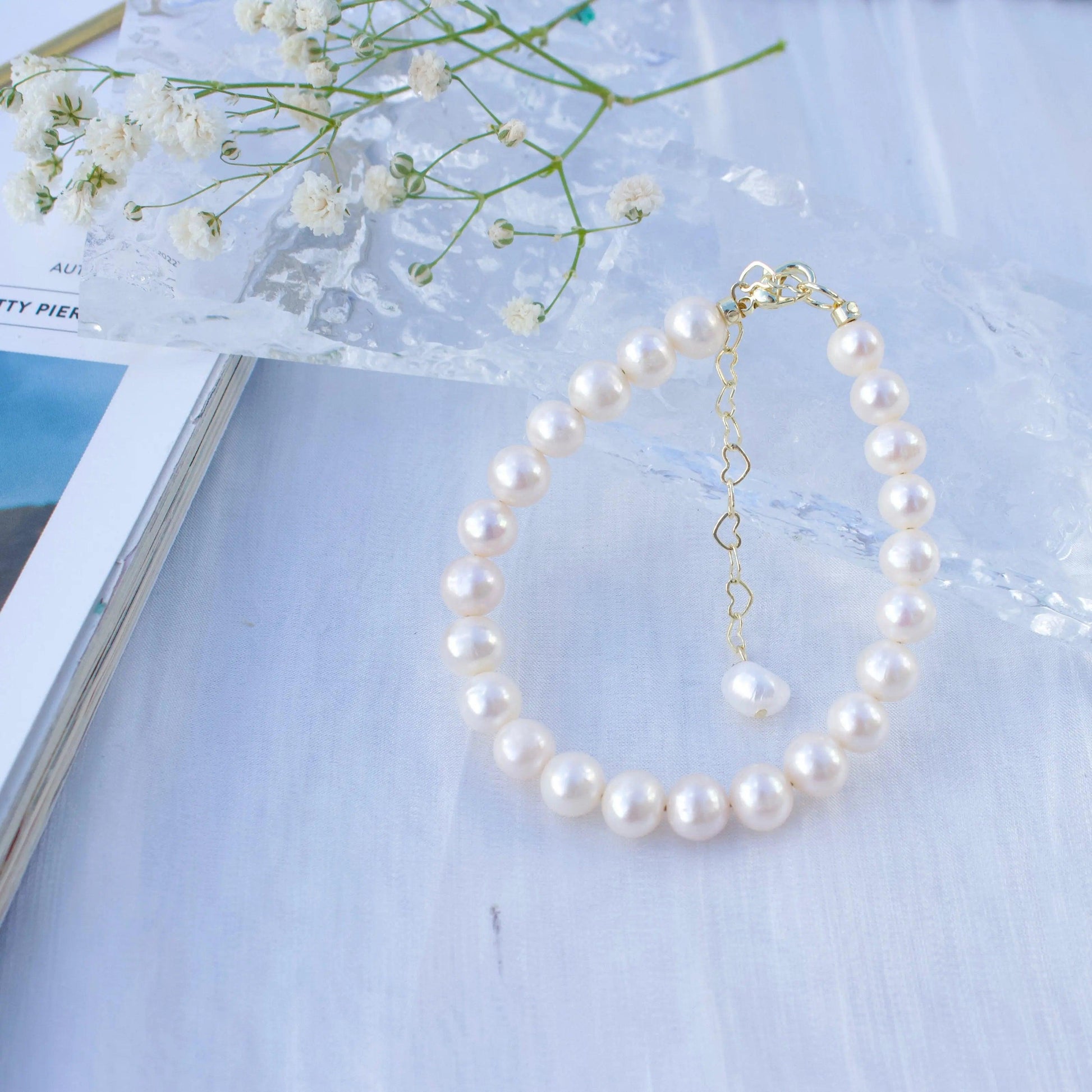 Amaya｜6.5mm Klassische Perle Armkette Schmuck Online ¦ JK Jewelry & Accessories
